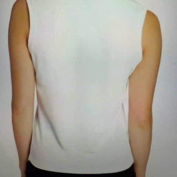 NWT Walter Hagen Clubhouse Pique Sleeveless Golf polo in white - Picture 2 of 10